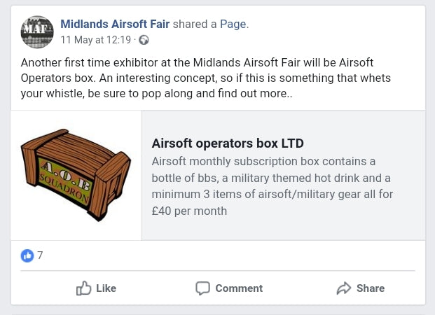 Airsoft Operators Box Ltd to attend Midlands Airsoft Fair