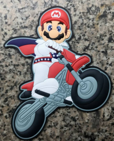 Set of Stunt Bike Mario + Stunt Man Mario - Limited Edition Morale Patches